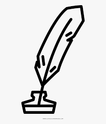 Coloring crew coloring book school brush and ink. Quill And Ink Coloring Page Clipart Png Download Plumas De Tinta Para Dibujar Transparent Png Kindpng