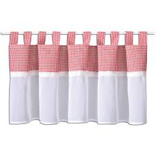 Karierte vorhänge sind echte farbtupfer und hingucker in ihrem zuhause und verschönern das wohnen. Bistrogardine Rot Weiss Kariert 150x50 Cm Online Bei Roller Kaufen