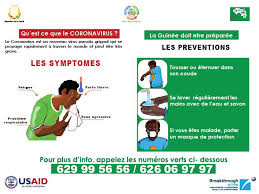 Vous trouverez ici tous les efforts que nous déployons pour protéger et accompagner nos clients et augmentation des mesures d'hygiène sur toutes les surfaces et utilisation de produits. Covid 19 Posters Guinea The Compass For Sbc