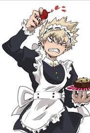 It was a costume party, and you two were supposed to go as a maid and butler upon your family's request. Bakugou In A Maid Outfit Cute Anime Wallpaper Anime My Hero