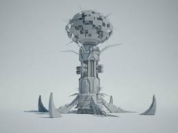 Futuristic Sci Fi Building 3d Model Futuristic Architecture Sci Fi Concept Art 3d Model Architecture