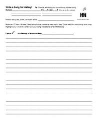 To write a rap song, follow these instructions. Write A Song Or Rap About History In Social Studies Class Songwriting Activity