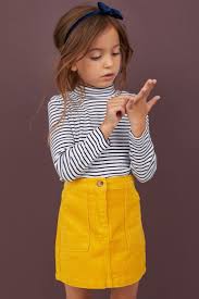 Corduroy Skirt Yellow Kids H M Us Cute Little Girls Outfits Little Girl Outfits Kids Fashion Girl