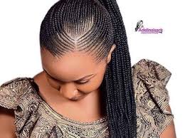 This beautiful hairstyle involves plaiting two big lines. Packing Gel Styles With Long Weavon Opera News Nigeria