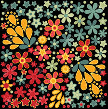 About colorful abstract mosaic floral pattern graphic. Abstract Floral Retro Colors Print Black Background Stock Photo Picture And Royalty Free Image Image 97611844