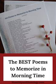 100 Of The Best Poems To Memorize In Morning Time Humility And Doxology In 2020 Best Poems How To Memorize Things Poems