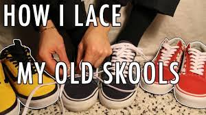 Base eyelets skipped so lacing makes use of an also variety of eyelet pairs. How I Lace My Vans Old Skools Youtube