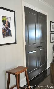 Honey We Re Home Painted Dark Grey Doors Grey Interior Doors Interior Door Colors Black Interior Doors