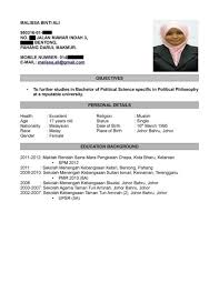 Contoh resume terbaik lepasan stpm ini tidak banyak beza dengan lepasan spm. Resume Simple Format Bahasa Melayu