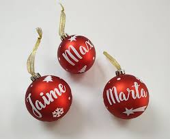 Bola De Navidad Personalizada Con Nombre Bolas De Navidad Bolas De Navidad Personalizadas Adornos De Navidad De Arpillera