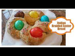 1 panettone (1 pound loaf) cut into cubes 6 eggs 1 cup of heavy cream 2 cups of milk 1. Recipe Italian Braided Easter Egg Bread Youtube