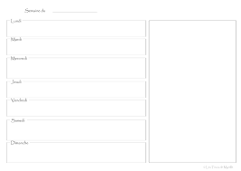 Je Suis Souvent En Train De Me Demander Quoi Faire A Manger Mais Depuis Que J 39 Essaie De Prevoir Des Menus P Planning Vierge Modele De Planning Menu Semaine