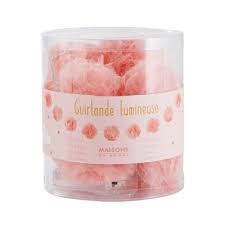 Guirlande lumineuse gris rose bleu 10 boules led à piles 3 couleurs gris, rose et bleu. Guirlande Lumineuse 9 Led Pompons Roses L214 Capucine Maisons Du Monde
