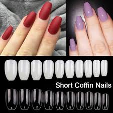 Free delivery and returns on ebay plus items for plus members. Short Full Cover Ballerina Coffin False Nails Clear Natural White False Nail Tips Salon Diy Acrylic Fake Nails 10 Size Coffin Nails Wish