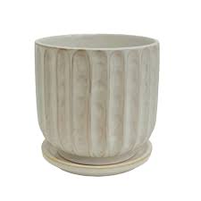 Leonie White Plant Pot
