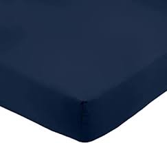Amazonbasics Drap Housse En Microfibre Bleu Marine 140 X 200 X 30 Cm Amazon Fr Cuisine Maison