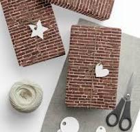 Brick Wrapping Paper Roll, Brick Wall Gift Wrap, Red Brick ...