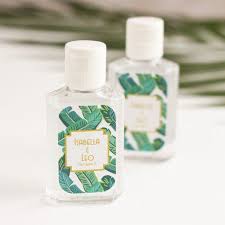 Personalized Hand Sanitizer Spring Bridal Shower Favors Wedding Shower Favors Tropical Wedding Favor