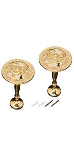 Great to use as a traditional drapery holdback or creative specialty. Amazon Com Chictie 2 Pack Round Medallion Holdbacks Drapery Metal Wall Hooks Curtain Rod Hanger Nordic Simple Style Home Bedroom Decor Bronze Kitchen Dining
