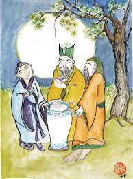 The Vinegar Tasters Buddha Confucius Lao Tzu Print Of Etsy Popular Paintings Tao Of Pooh Zen Painting