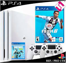 ¿cómo jugar a fifa 99? Ps4 Playstation 4 Pro 1tb Blanca 2 Mandos Blancos Juego Fifa 2019 Fornite Mando Ps4 Playstation Mandos