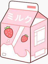Strawberry Milk Sticker By Beereckless Cute Doodles Cute Food Drawings Cute Stickers