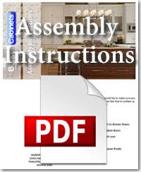 Start installing the base cabinets in the corner (if applicable). Cabinet Assembly Instructions