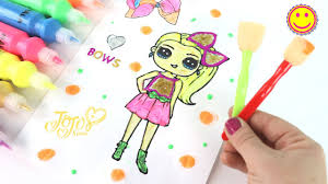 Coloring book for jojo siwa is an educational coloring game devote with both boys & girls who love to color jojo siwa characters jojo siwa coloring book is also a very useful tool for all of us to improve imagination. Painting Jojo Siwa With Glitter Coloring Pages For Kids Ikea Paints Youtube