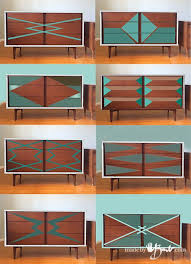 Mcm Dresser Graphic Paint Makeover Made By Barb Update Refinish Mid Century Modern Furniture Graphic Designs Furniture Graphic Refurbished Furniture Furniture Projects