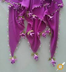 Igne Oyasi Fular Yapimi Igne Oyasi Kupe Cicegi Ile Fular Yapimi Tig Isleri Boncuk Nakis Desenleri Boncuk