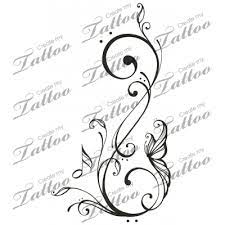 Marketplace Tattoo Bass Clef Vine With Butterfly 18142 Createmytattoo Com Music Notes Tattoo Music Tattoos Music Tattoo Designs
