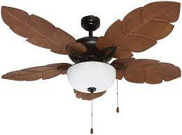 Maybe you would like to learn more about one of these? Buy Hykolity 52 Inch Indoor Tropical Ceiling Fan With Light Kit Five Abs Palm Leaf Blades Etl Listed Ceiling Fans For Living Room Kitchen Bedroom Basement Reversible Motor Pull Chain Bronze Online