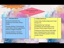 Parameswara merupakan turunan ketiga dari sri maharaja sang utama parameswara batara sri tri buana, seorang penerus raja srivijaya. Cikgu Sani Sejarah Tingkatan 2 Aspek Kegemilangan Melaka Empayar Yang Luas Youtube