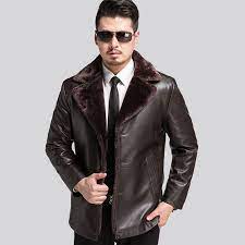 Click To Buy Russian Winter Men S Brand Leather Jacket High Quality Thick Warm Liner Coat Winter Jackets Fo Winter Leather Jackets Leather Jacket Jackets