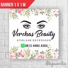 Eyelash extensions an fashion beauty. Custom Banner Spanduk Usaha Shopee Indonesia