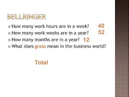 Dec 25, 2019 · you can count them by dividing 365 days per year by seven days per week. How Many Work Hours Are In A Week How Many Work Weeks Are In A Year How Many Months Are In A Year Gross What Does Gross Mean