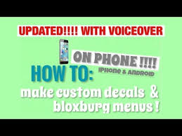 Bloxburg menu decal id 2020 : How To Make Custom Decals Bloxburg Menus On Phone For Roblox Iphone Android Updated By Lectro Tutorials