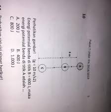 Perhatikan Gambar Benda Di Titik B G 10m S2 Energi Potensial Benda Di Titik B 600j Maka Energi Brainly Co Id