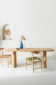 Kalle Sculptural Oak Dining Table Anthropologie In 2020 Oak Dining Table Dining Table Unique Dining Tables