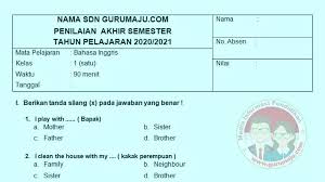 We did not find results for: Soal Uas Pas Bahasa Inggris Kelas 1 Semester 2 K13 Revisi Guru Maju