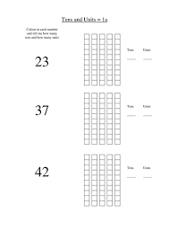 1st grade math worksheets place value tens ones 1 | math. Tens And Units Worksheets Teaching Resources