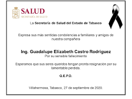 Promocional para servicios amigables de salud reproductiva para adolescentes. Ssalud Tabasco On Twitter La Secretaria De Salud Del Estado De Tabasco Expresa Sus Mas Sentidas Condolencias A Familiares Y Amigos De Nuestra Companera La Ing Guadalupe Elizabeth Castro Rodriguez Por Su