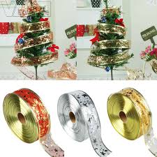 Namun tidak ada salahnya jika. 2 Yard Organza Pita Natal Diy Pita Pohon Natal Dekorasi Untuk Rumah Meriah Perlengkapan Pesta Emas Perak Merah Pendant Drop Ornamen Aliexpress