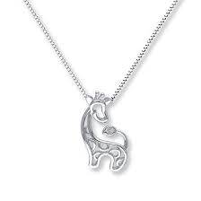 Giraffe Necklace Diamond Accents Sterling Silver Accesorios De Joyeria Aretes Collar De Moda