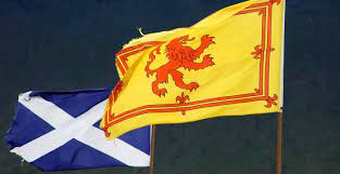 Schottland flagge qualität metall aluminium autokennzeichen. The Flags Of Scotland Saltire And Lion Rampant