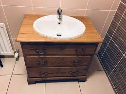 victorian pine chest of drawers/vanity