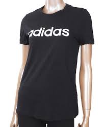 Details About Adidas Women Essentials Linear Slim S S T Shirts Black Tee Gym Jersey Dp2361