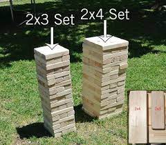 Jumbo 2x4 Tumbling Tower Set In 2021 Giant Jenga Diy Diy Yard Games Jenga Diy