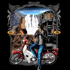 Honda C70 Tribute On Behance Bike Poster Motorcycle Illustration Honda C70