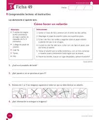 Lunes, 19 de noviembre de 2012. Cuaderno Actividades Lenguaje 4Âº Texto Instructivo Para Ninos Comentario De Texto Lectura Y Escritura